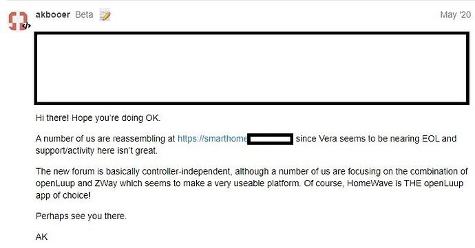 akbooer spamming forum users