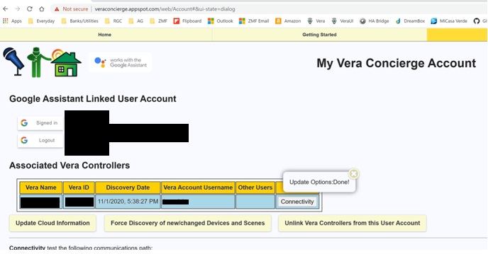 VeraConcierge-Account cloud update