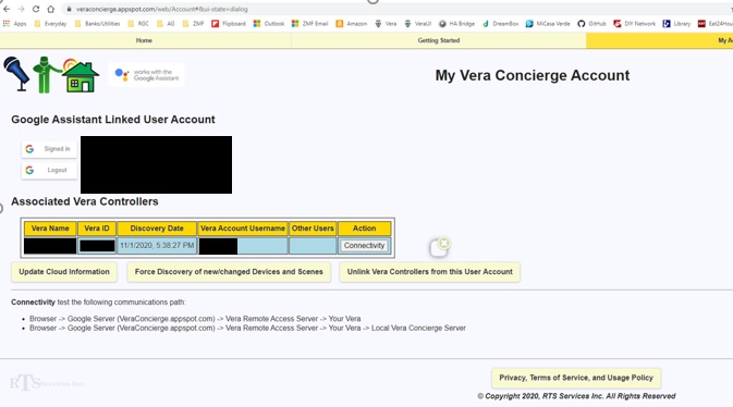 VeraConcierge-Account Connectivity
